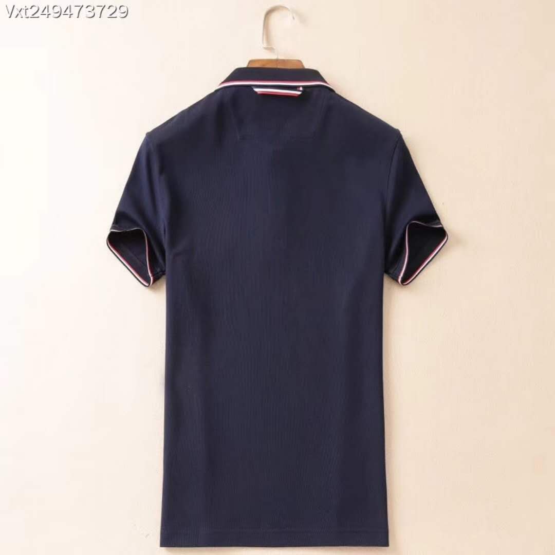 moncler蒙口18春夏原单翻领短袖t恤男士polo衫 3187150319