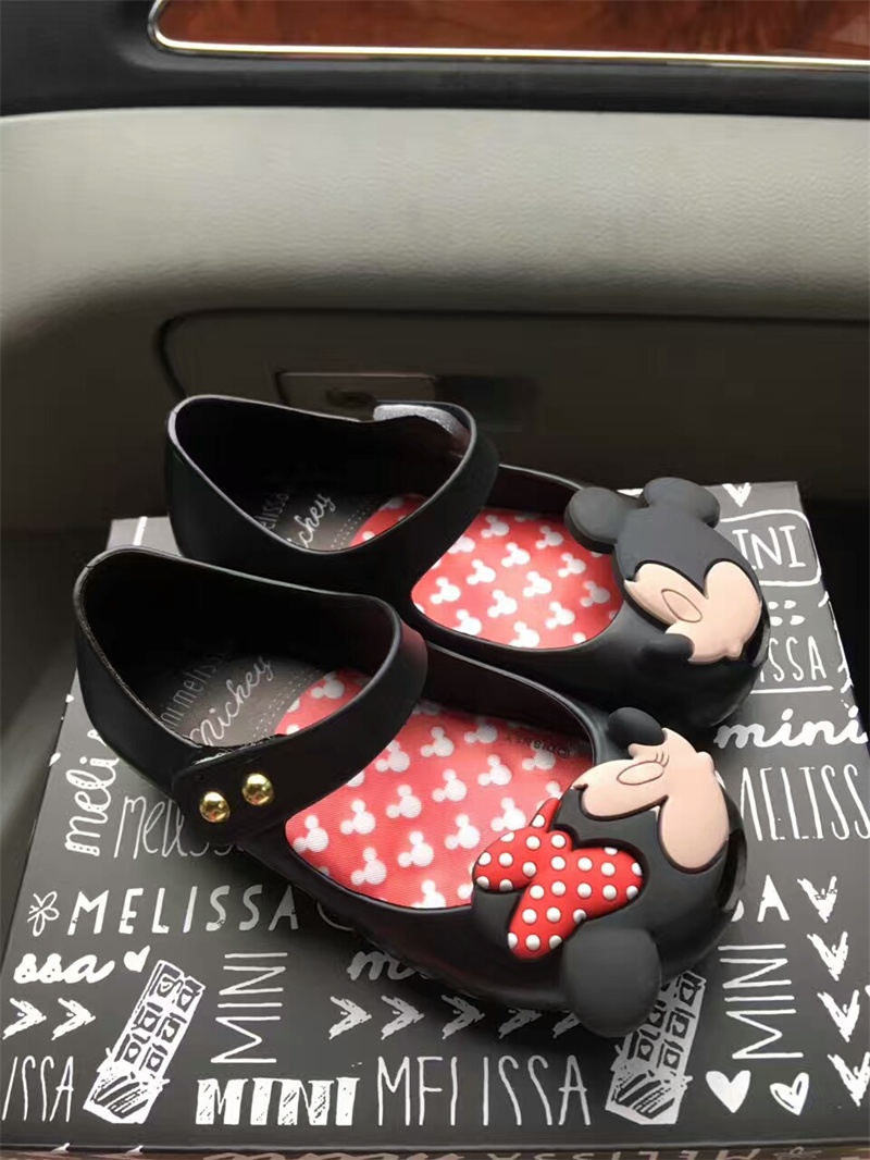 款正品mini melissa梅丽莎女童米奇蝴蝶结果冻鞋儿童凉鞋童鞋女包邮费